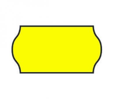 image of Meto 26 mm x 16 mm Permanent Non Tamper Proof Fluorescent Yellow Label